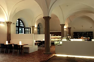 Maximiliansmuseum, Kunstsammlungen Augsburg, Empfang und Cafe
